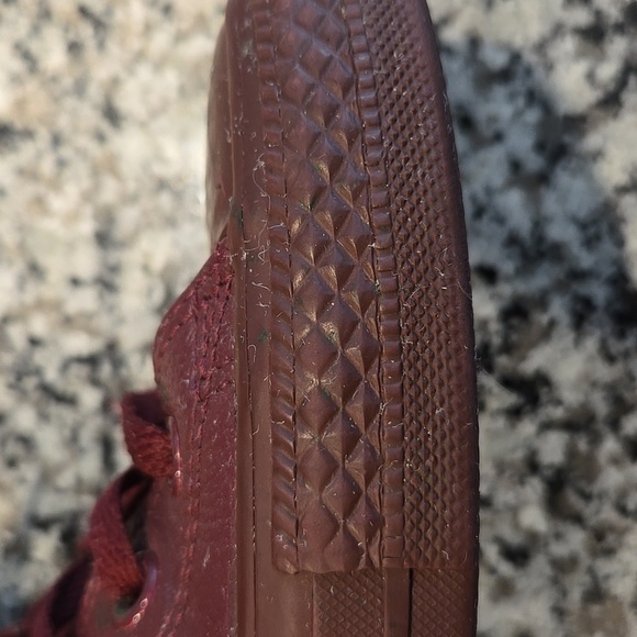 CONVERSE ALL-STAR BREA MAROON HI- TOP SNEAKERS WITH STRAP. SIZE 8 - Picture 6 of 11